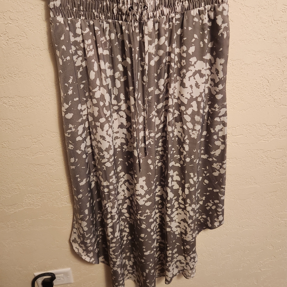 Simply Vera Vera Wang A-Line Skirt in Gray and White